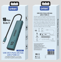 Onten 6in1 USB C Expander (2 x USB3.2 + USB C + 2 x USB 2.0 + USB C2.0)