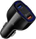 Qualcomm Quick Charge 3.0 Car Charger 3-Port (1 Type-C, 2 USB)
