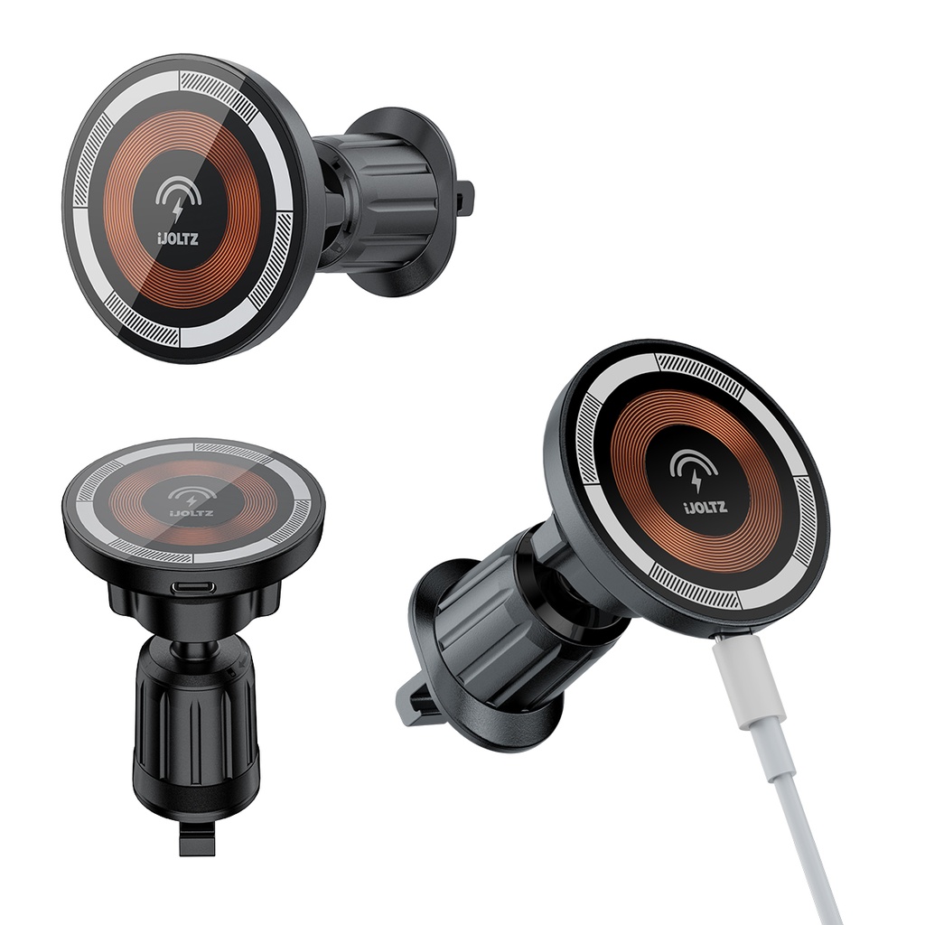 iJoltz - 15W Magnetic Wireless Charging Car Mount