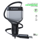 Esoulk EK2012 81W Built-in Retractable USB-C Cable Car Charger (Gray)