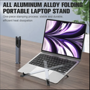 X12 Foldable Aluminum Laptop Stand- Gray