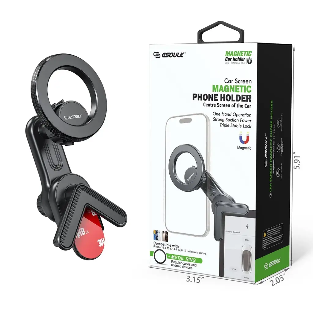 Esoulk EK3014 Car Screen Magnetic Phone Holder For Tesla (Metal Ring)