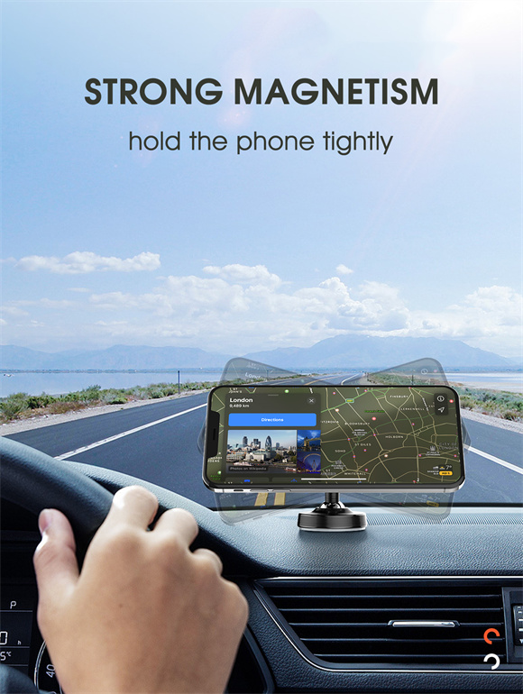 LDNIO MG08 Universal Magnet Dashboard Car Phone Holder (Black)
