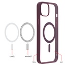 Hard Shell Wireless Charging Case for iPhone 14 - Burgundy