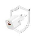 WiWU Cube Wi-G017 33W GaN Fast Charger (USB-A + USB-C, PD) (White)