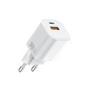 WiWU Cube Wi-G017 33W GaN Fast Charger (USB-A + USB-C, PD) (White)