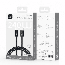 WiWU Essen Wi-C101 240W USB-C to USB-C Braided Cable 1.5m (Black)