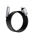 WiWU Raptor Pro Wi-C085 240W 4-in-1 A+C to C+L Cable 1.2m (2nd Gen) (Black)