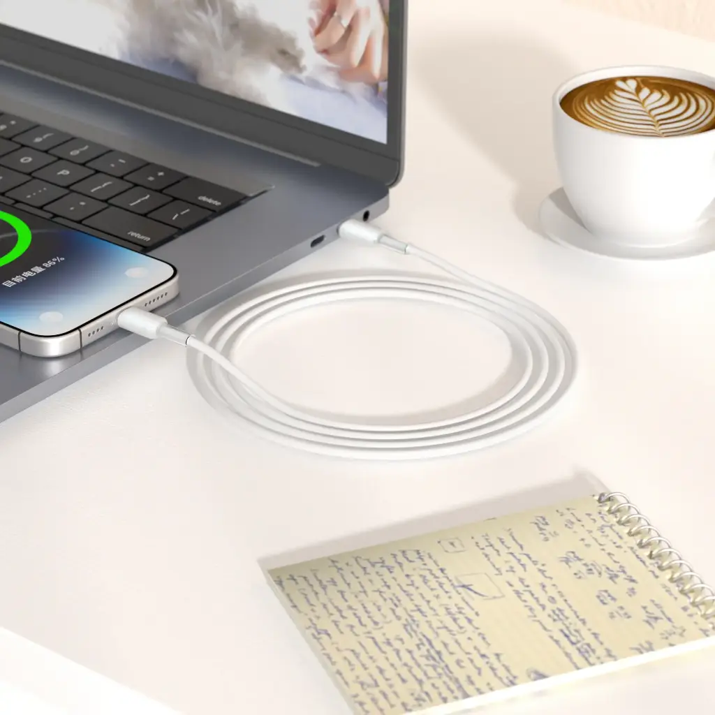WiWU Neolink Wi-C062 27W USB-C to Lightning Silicone Cable 2m (White)
