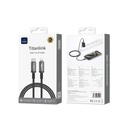 WiWU Titanlink Wi-C056 30W USB-C to Lightning Braided Cable 1m (Grey)