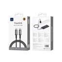 WiWU Titanlink Wi-C057 60W USB-C to USB-C Braided Cable 1m (Grey)