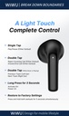 WiWU T31 ENC Wireless Earbuds (BT 5.3, 4-Mic ENC, IPX4) (Black)