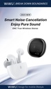 WiWU T31 ENC Wireless Earbuds (BT 5.3, 4-Mic ENC, IPX4) (Black)
