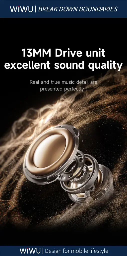 WiWU T32 ENC Plus Wireless Earbuds (BT 5.4, 32dB ANC + ENC, IPX4) (Black)