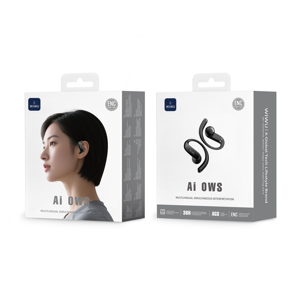 WiWU Ai303 Multilingual Real-Time Translation Wireless Earbuds (Black)