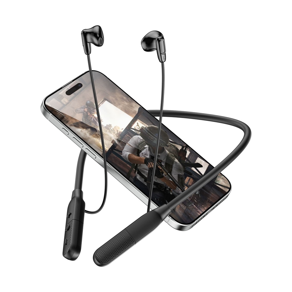 WiWU Freelance GB07 Neckband Bluetooth Earphones (20H, Type-C) (Black)