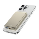 WiWU Ultra Thin P15-1 10000mAh Magnetic Wireless Power Bank (22W + 15W MagSafe) (Titanium Gold)