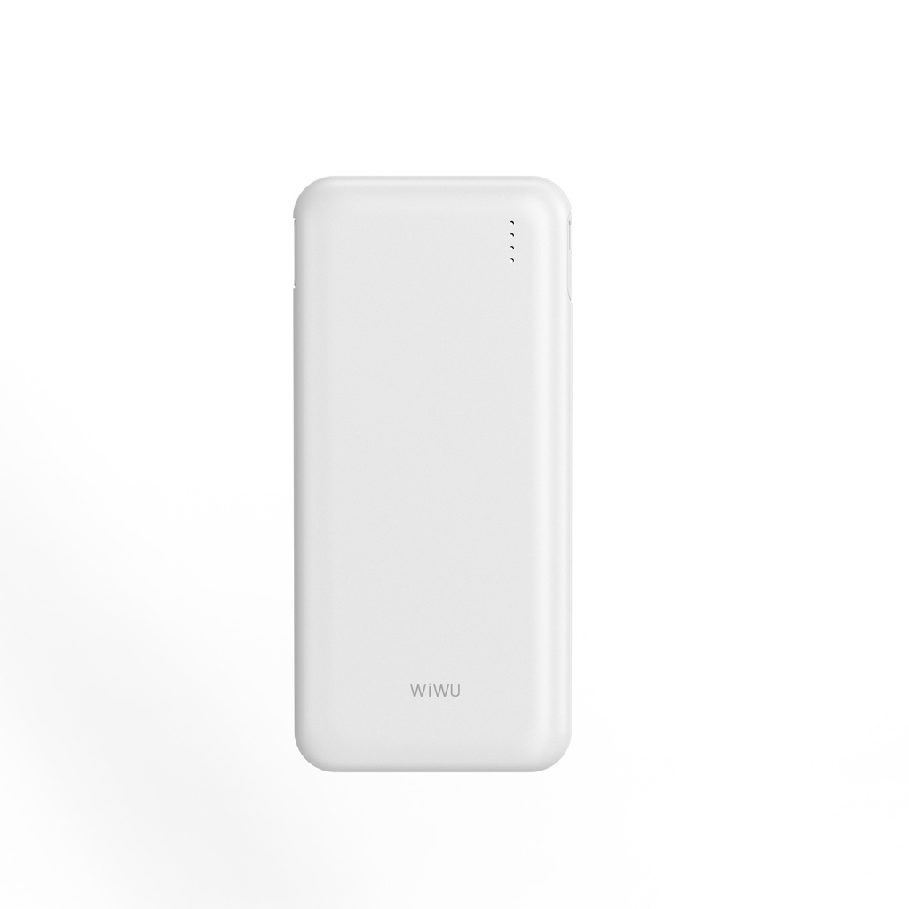 WiWU Essen P-08B 10000mAh Power Bank (Built-in Cables) (White)