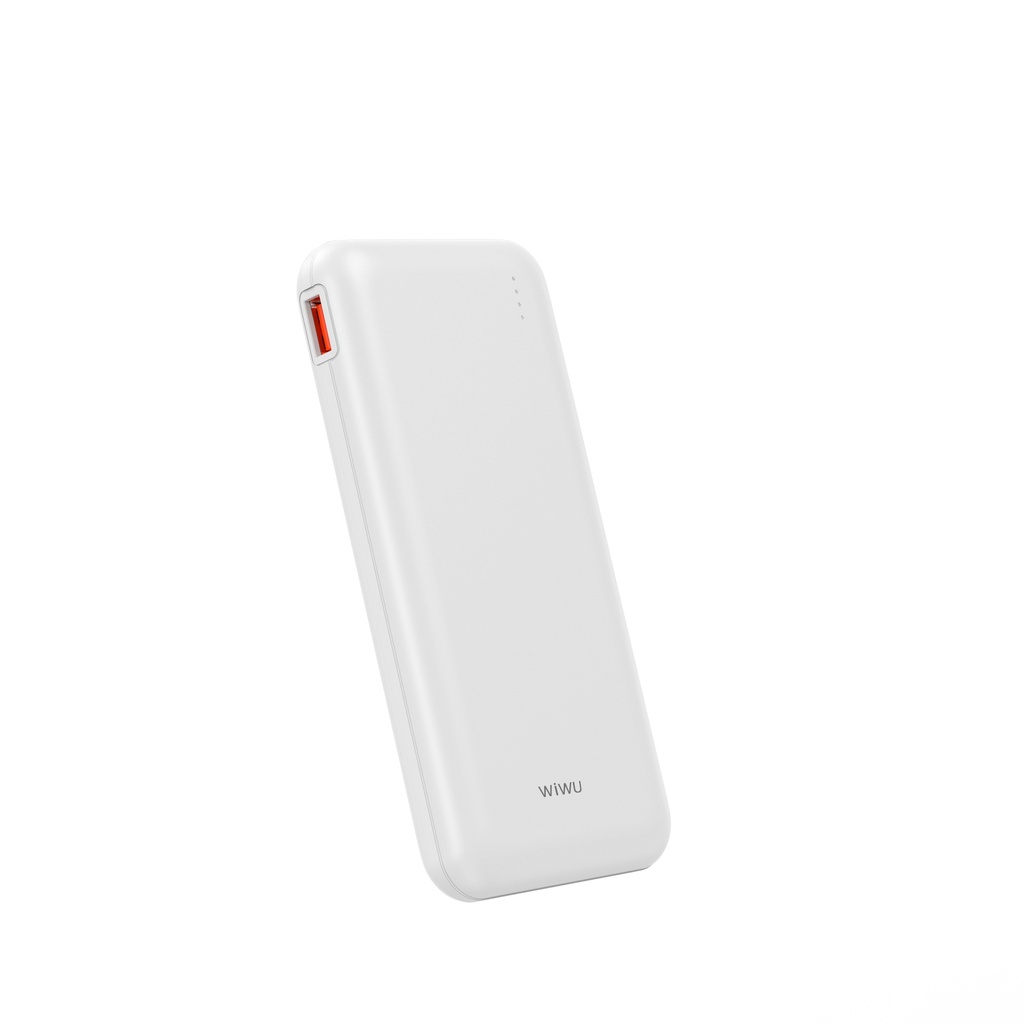 WiWU Essen P-08B 10000mAh Power Bank (Built-in Cables) (White)