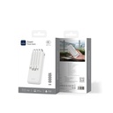 WiWU Essen P-08B 10000mAh Power Bank (Built-in Cables) (White)