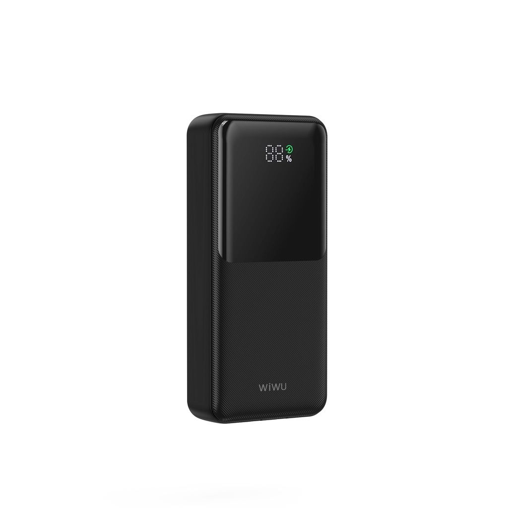 WiWU Essen Wi-P082 20000mAh Power Bank 22.5W (USB-C/USB-A, 3C Certified) (Black)