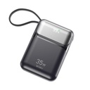 WiWU Galaxy Wi-P052 10000mAh Power Bank 35W (Built-in L+C Cable) (Black)