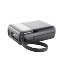 WiWU Galaxy Wi-P052 10000mAh Power Bank 35W (Built-in L+C Cable) (Black)