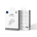 WiWU Cube Wi-G026 67W GaN Fast Charger (2x USB-C + USB-A) (White)