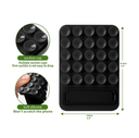Octogrip Silicone Suction Grip Bracket (Phone Adhesive Mount) - Black