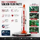 Polartronix Lead-Free No-Clean Solder Flux Paste – Halogen-Free, Low-Smoke Formula for SMD/BGA/PCB Repair, 10cc/16g Syringe (FL-101)