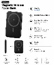 Magnetic Wireless Power Bank 5000mAh – Black