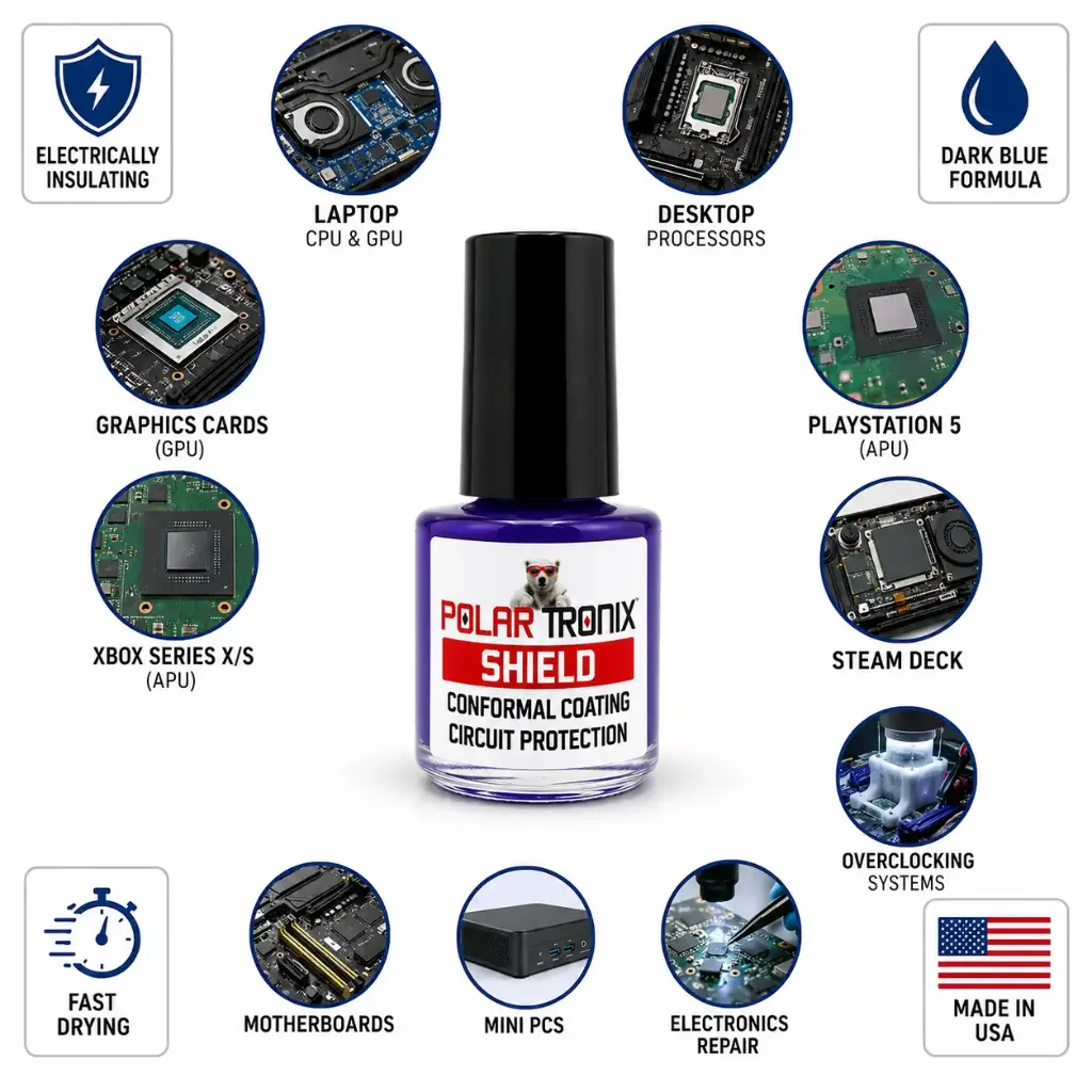 Polartronix Liquid Metal ShieldShield Conformal Coating 5ml - Blue (LMS01)