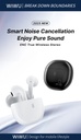 WiWU T31 ENC Wireless Earbuds (BT 5.3, 4-Mic ENC, IPX4) (Black)