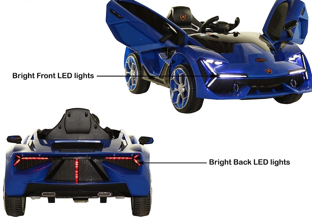 12V Kids Electric Car - Licensed Lamborghini - Blue (PLUS SHIPPING)
