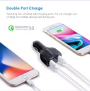 Qualcomm Quick Charge 3.0 Car Charger 3-Port (1 Type-C, 2 USB)