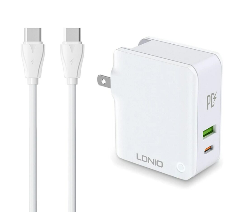 LDNIO PD 20W Fast Wall Charger with Type C to Type C Cable (3ft)