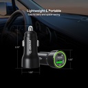Esoulk 20W PD&QC Car Charger - Black (12 PCs)
