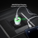 Esoulk 20W PD&QC Car Charger - White (12 PCs)