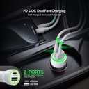 Esoulk 20W PD&QC Car Charger - White (12 PCs)