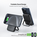 Esoulk 5000mAh Magnetic 15W Wireless Charge Power Bank With Foldable Stand
