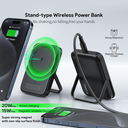 Esoulk 5000mAh Magnetic 15W Wireless Charge Power Bank With Foldable Stand