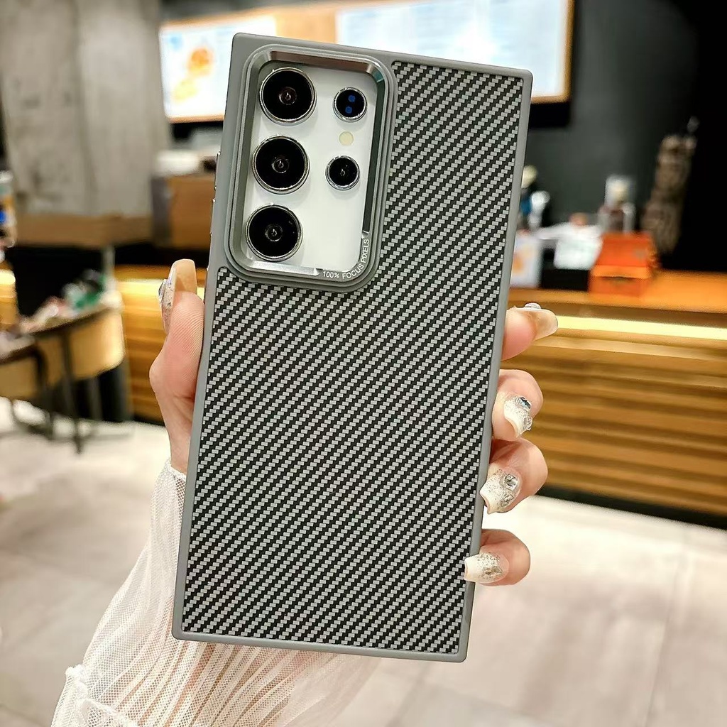 Carbon Fiber Texture Case with Magsafe for  Samsung S24 Ultra - Gray