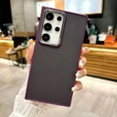 Carbon Fiber Texture Case with Magsafe for  Samsung S24 Ultra - Purple