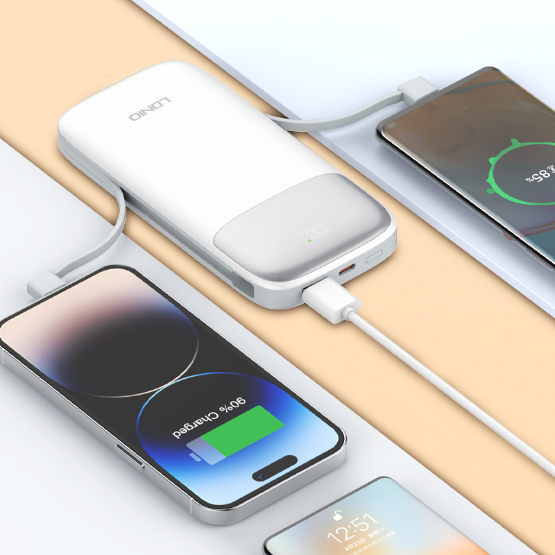 LDNIO PQ20 PowerBank Digital Display (White) (20000mAh / 22.5W) 