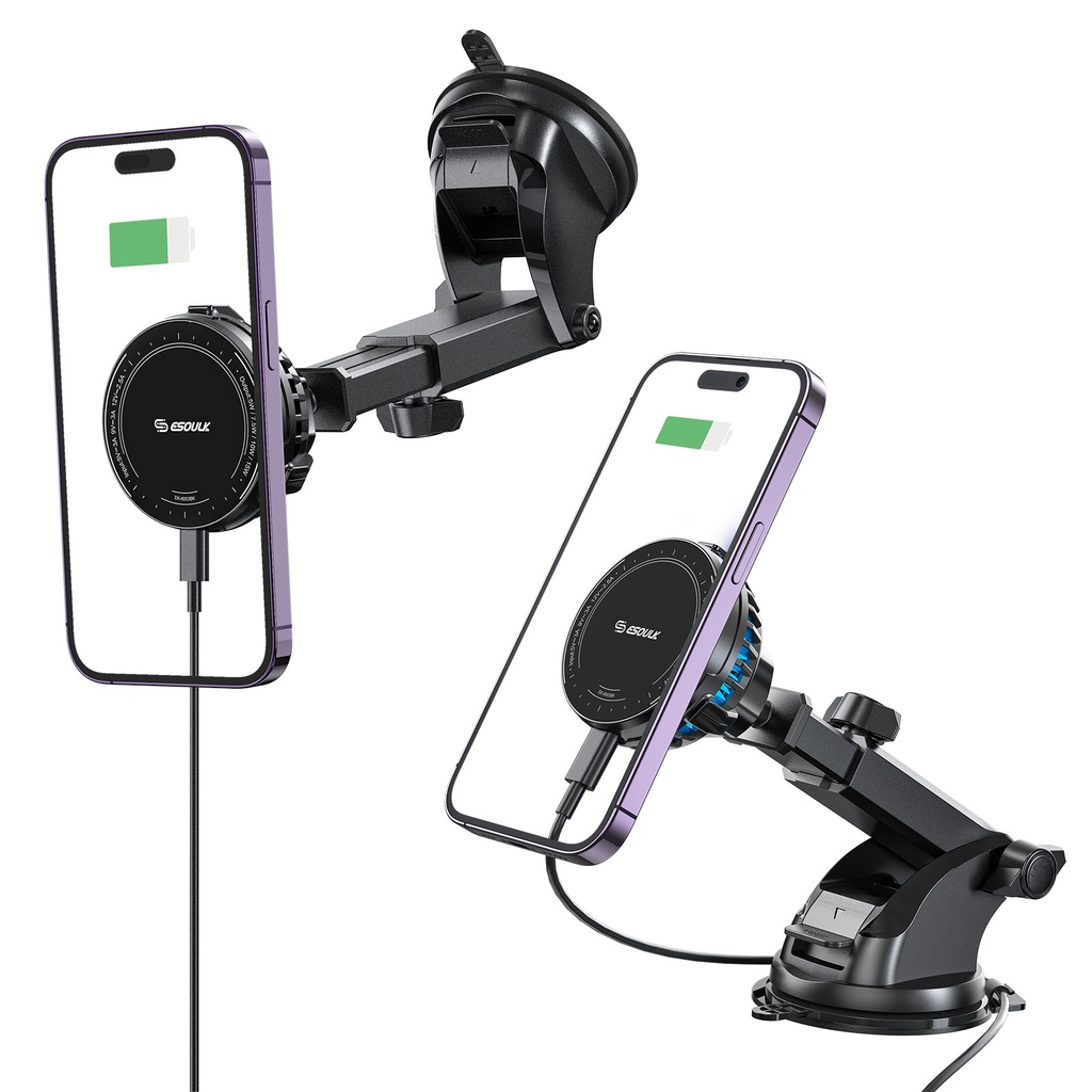 Esoulk 15W Magnetic Wireless Car Charger (Black)