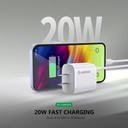 Esoulk 20W PD  Fast Wall Charger - White