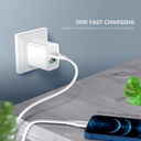 Esoulk 20W PD & QC Wall Charger - White