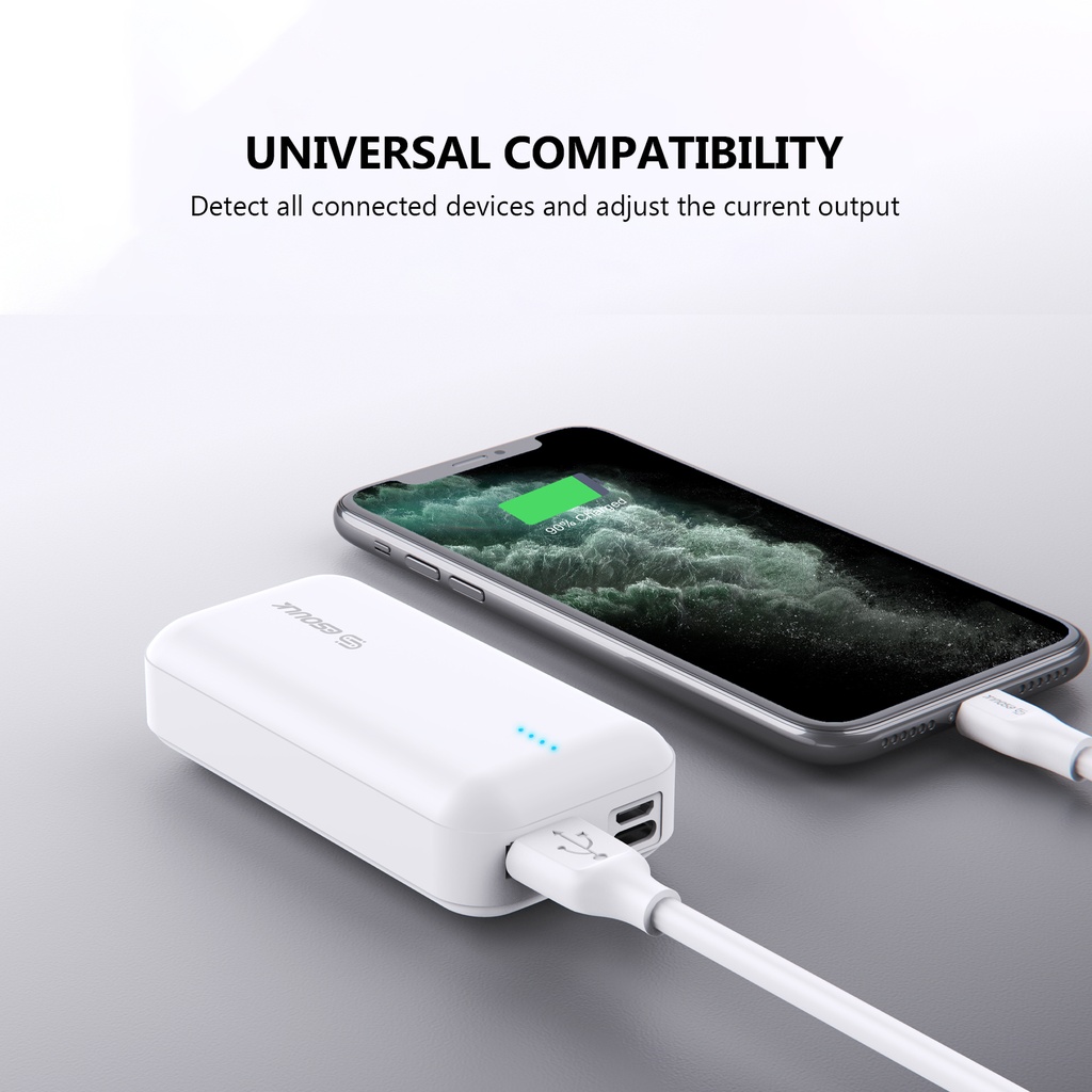Esoulk Universal Power Bank 6000 mAh  - White