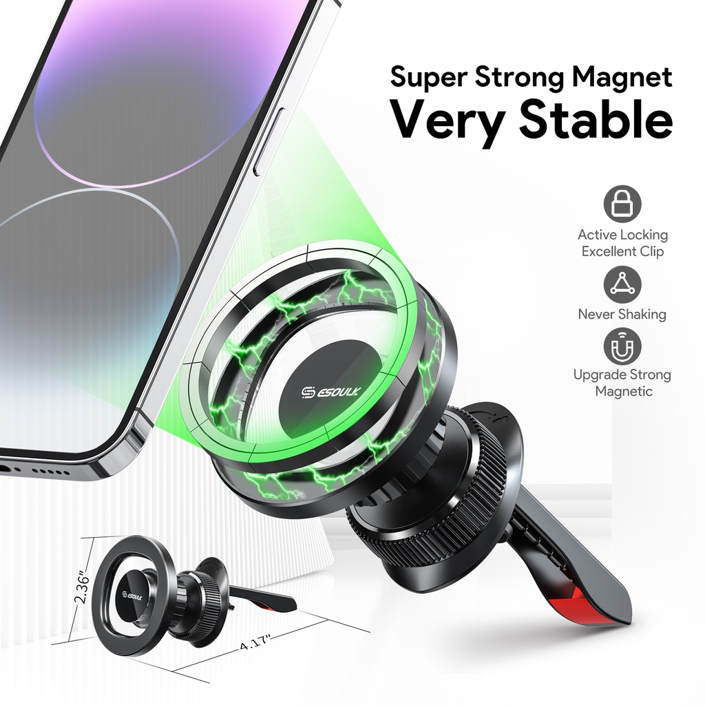Esoulk Air Vent Transparent Magnetic Car Holder