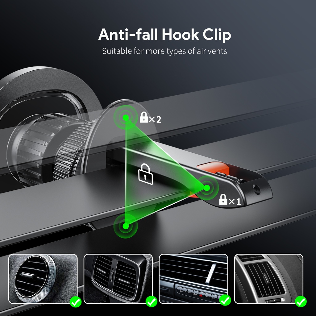 Esoulk Air Vent Transparent Magnetic Car Holder